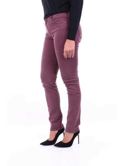 Shop Jacob Cohen Women's Burgundy Cotton Pants