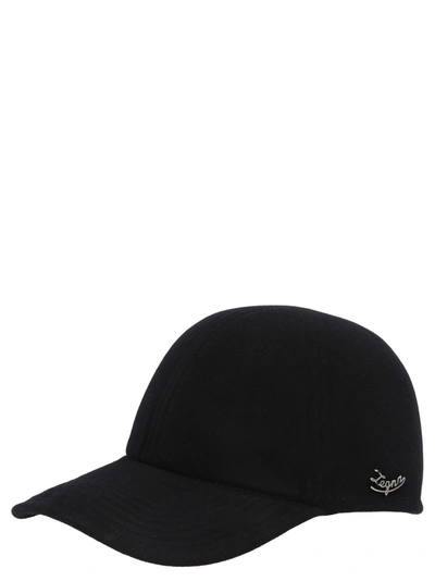Shop Ermenegildo Zegna Men's Black Other Materials Hat