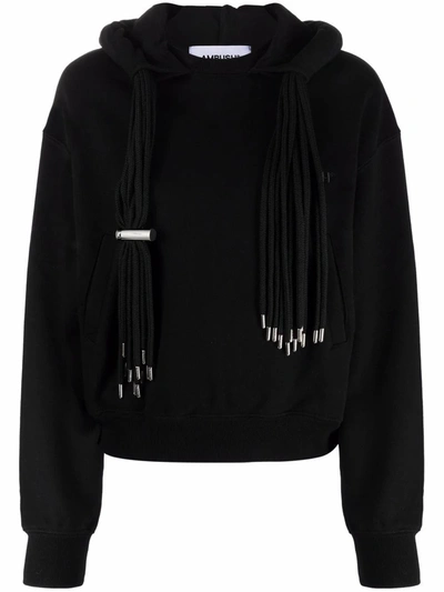 Shop Ambush Women's Black Cotton Sweatshirt