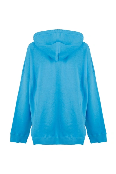 Shop Etro Women's Light Blue Cotton Sweatshirt