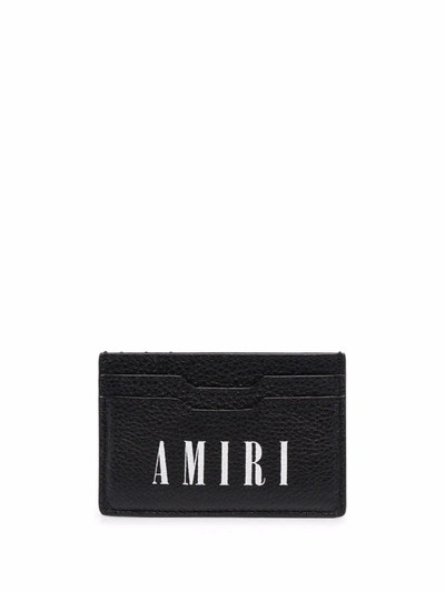 Shop Amiri Men's Black Leather Card Holder