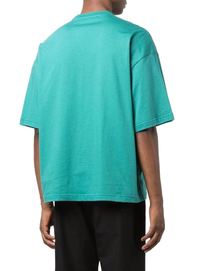 Shop Lanvin Men's Green Cotton T-shirt