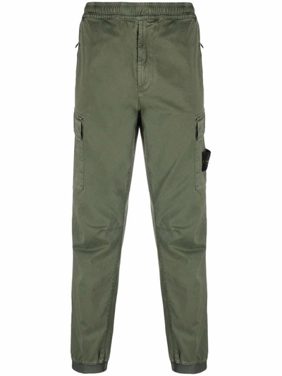 Shop Stone Island Men's Green Cotton Pants