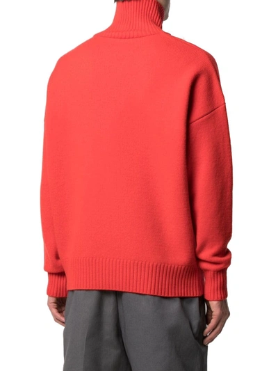 Shop Ami Alexandre Mattiussi Red Sweater