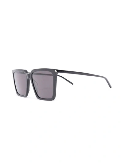 Shop Saint Laurent Men's Black Acetate Sunglasses