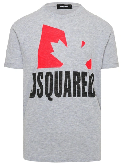 Shop Dsquared2 Men's Grey Cotton T-shirt