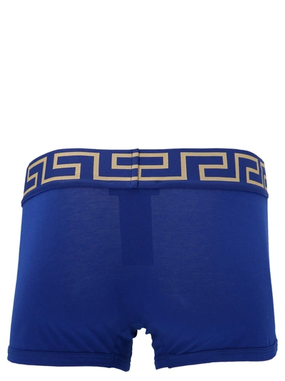 Shop Versace Men's Blue Cotton Boxer