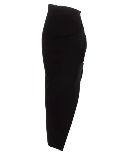 Shop Rick Owens Women's Black Viscose Skirt