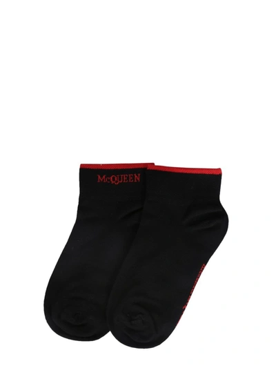 Shop Alexander Mcqueen Women's Black Other Materials Socks