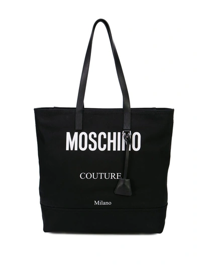 Shop Moschino Men's Black Polyester Briefcase