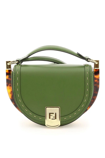 Shop Fendi Moonlight Shoulder Bag In Green