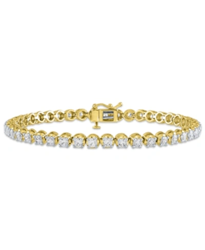Shop Macy's Igi Certified Diamond Tennis Bracelet (4 Ct. T.w.) In 14k White Gold Or 14k Yellow Gold