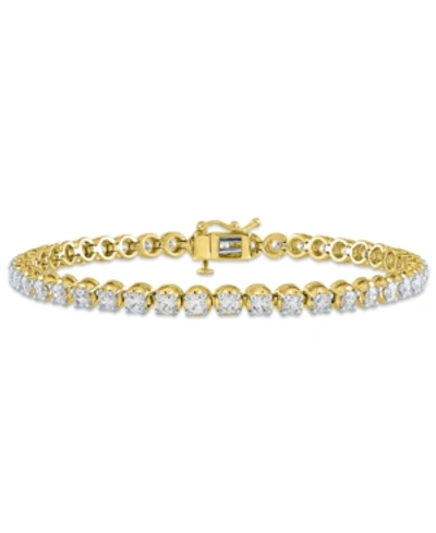 Macy's Igi Certified Diamond Tennis Bracelet (4 Ct. T.w.) In 14k White Gold Or 14k Yellow Gold In Yellow Gold