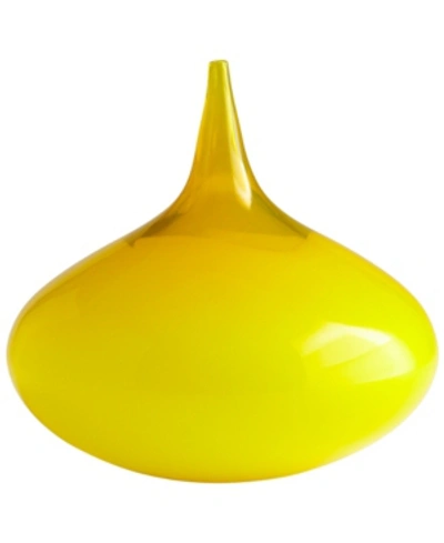 Shop Cyan Design Moonbeam Vase In Yellow