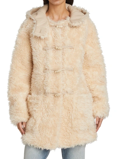 Shop A.l.c Women's Winston Faux Fur Coat In Peach Dust
