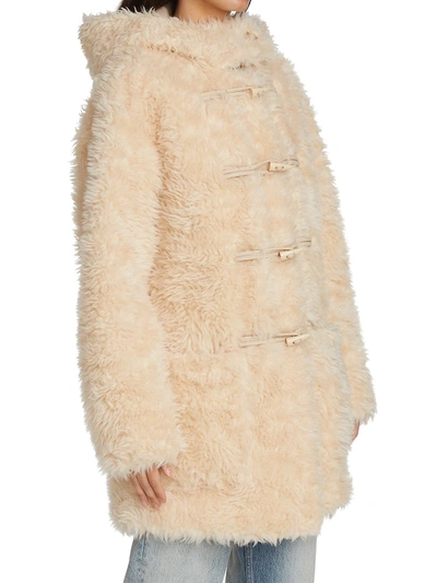 Shop A.l.c Women's Winston Faux Fur Coat In Peach Dust