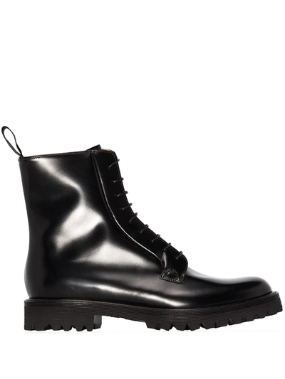 Shop Church's Alexandra Flat Combat Boots In Black