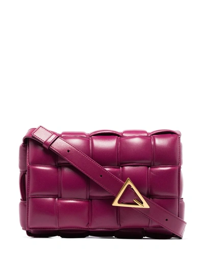 Shop Bottega Veneta Padded Cassette Crossbody Bag In Rosa