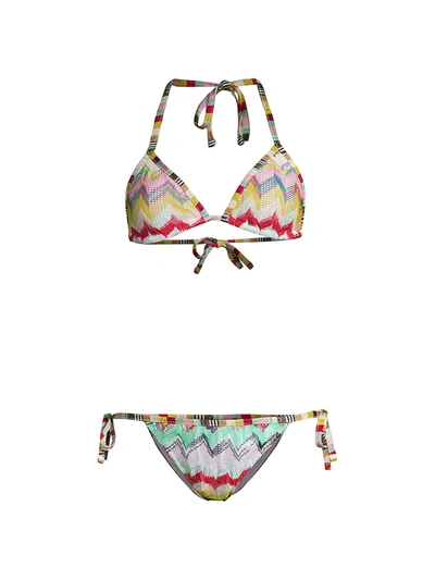 Shop Missoni 2-piece Zigzag Triangle Bikini Set In Miscellaneous