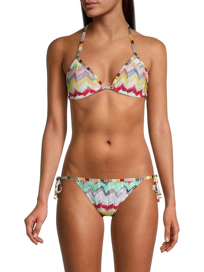 Shop Missoni 2-piece Zigzag Triangle Bikini Set In Miscellaneous