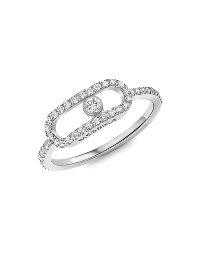 Shop Messika Women's Move Uno 18k White Gold & Diamond Ring