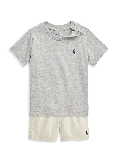 Shop Ralph Lauren Baby Boy's Cotton Jersey T-shirt In Blue