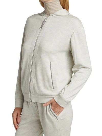 Shop Brunello Cucinelli Women's Spa Set Hoodie In Navy