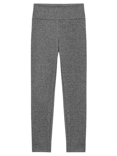 Shop Theory Women's Yoke Stretch Knit Leggings In Grey Multi