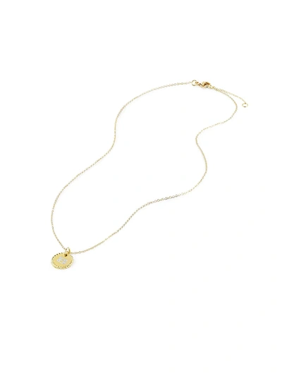 Shop David Yurman Women's Initial Charm Necklace With Diamonds In 18k Gold In Initial O