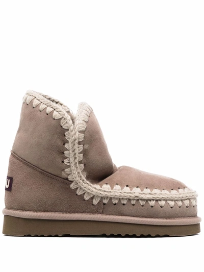 Mou Shearling-lined Slip-on Boots In Grau