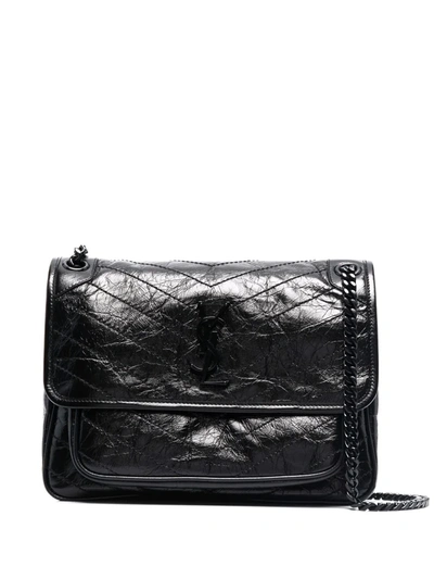 Shop Saint Laurent Mittelgrosse Niki Schultertasche In Schwarz