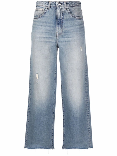 Shop Totême Wide-leg Organic Jeans In Blau