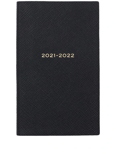 Shop Smythson Panama 2021/22 Mid-year Diary In Blue