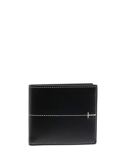 Shop Tod's Leather Bi-fold Wallet In Black