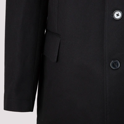Shop Raf Simons Boxy Oversized Cotton Blazer Jacket In Black