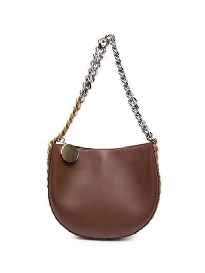 Shop Stella Mccartney Medium Frayme Shoulder Bag In Nero