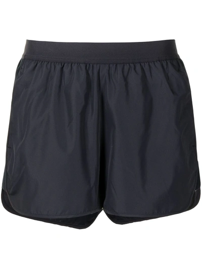 Shop Thom Browne Running Shorts In Flyweight Tech In Nero