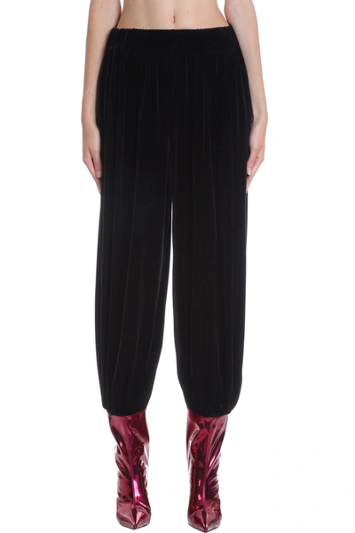 Shop Alexandre Vauthier Pants In Black Polyester