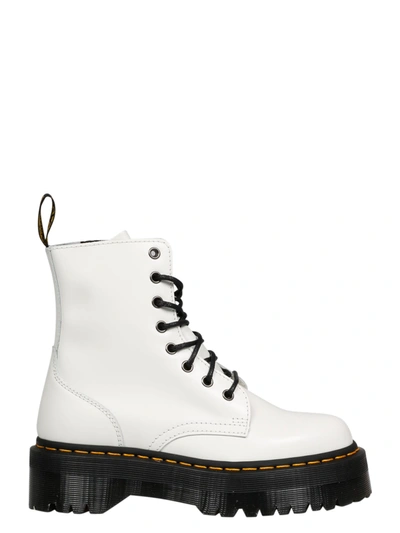 Shop Dr. Martens' Jadon Plat Combat Boots In White