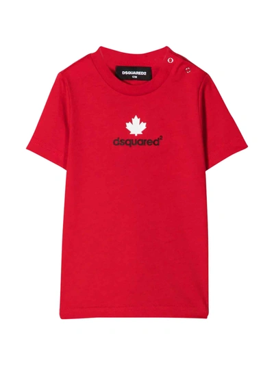 Shop Dsquared2 Newborn Red T-shirt In Rosso