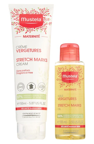 Shop Mustelar Stretch Marks Cream & Stretch Marks Oil Duo In White