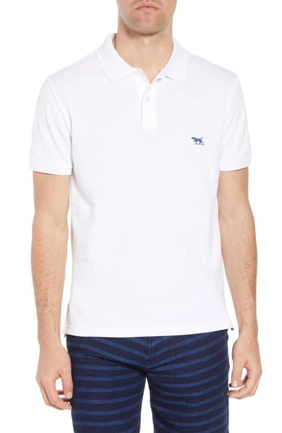Shop Rodd & Gunn 'the Gunn' Piqué Sports Fit Cotton Polo In White