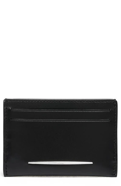 Shop Tumi Donington Leather Money Clip Card Case In Black