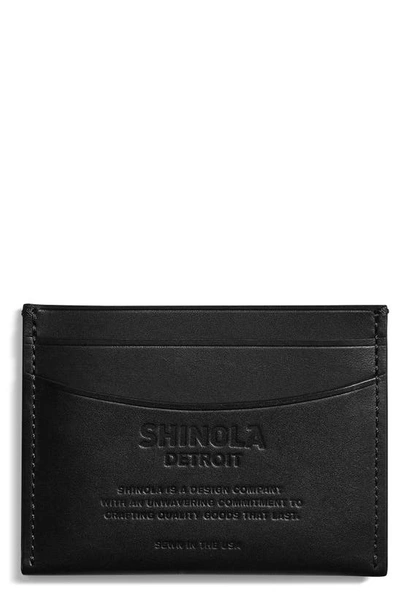 Shop Shinola Pocket Card Case In Black