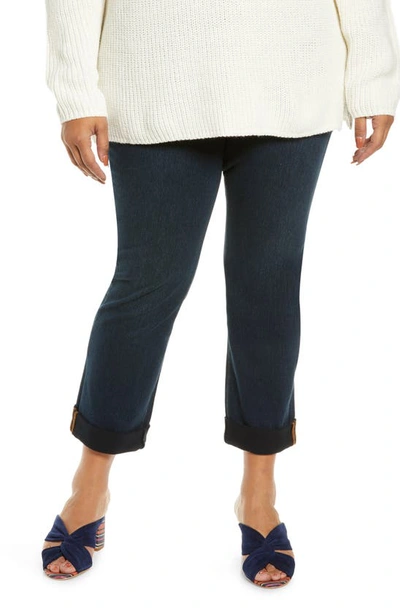 Lyssé Plus Size Stretch Cotton Boyfriend Jeans In Indigo
