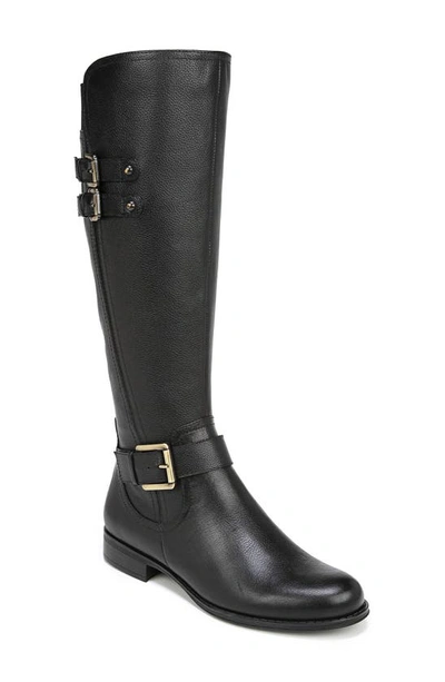 Shop Naturalizer Jessie Knee High Riding Boot In Black Leather