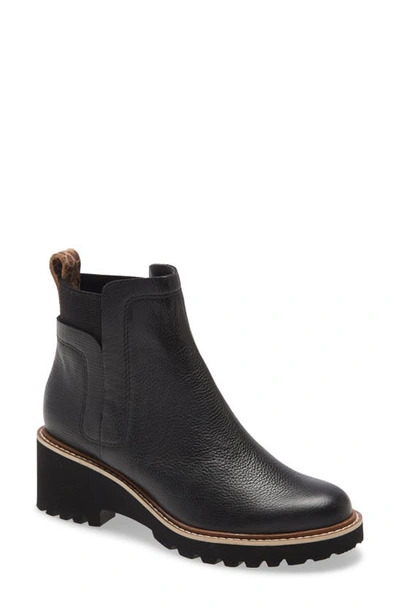 Shop Dolce Vita Huey H2o Waterproof Bootie In Black Leather H2o