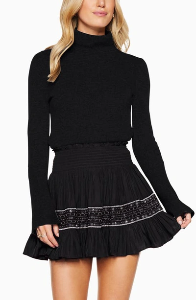 Shop Ramy Brook York Bead Detail Skirt In Black