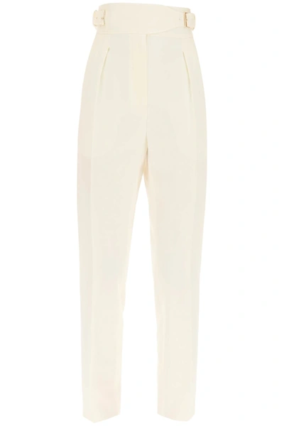 Shop Max Mara Scrigno Cropped Trousers In White