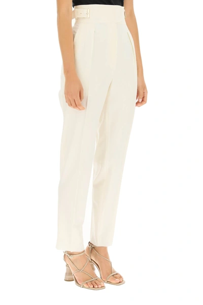 Shop Max Mara Scrigno Cropped Trousers In White